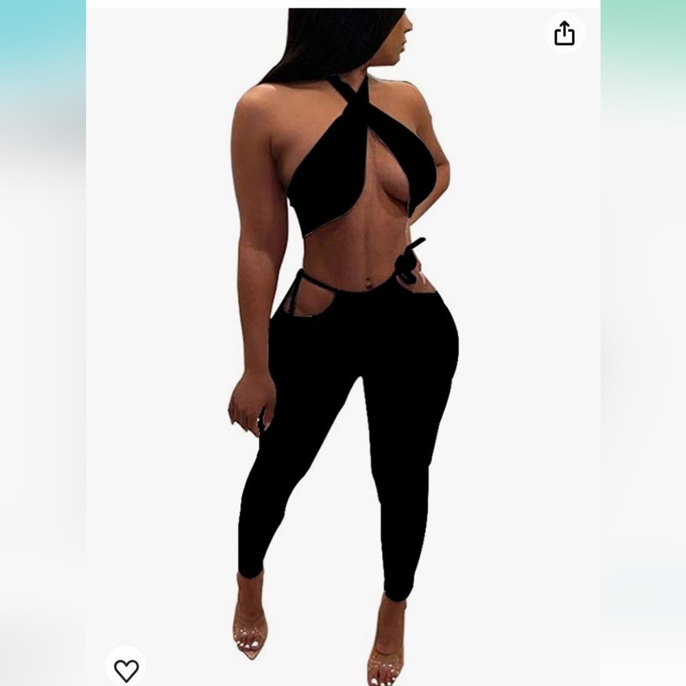 Azhong brand 2 piece black outfits.